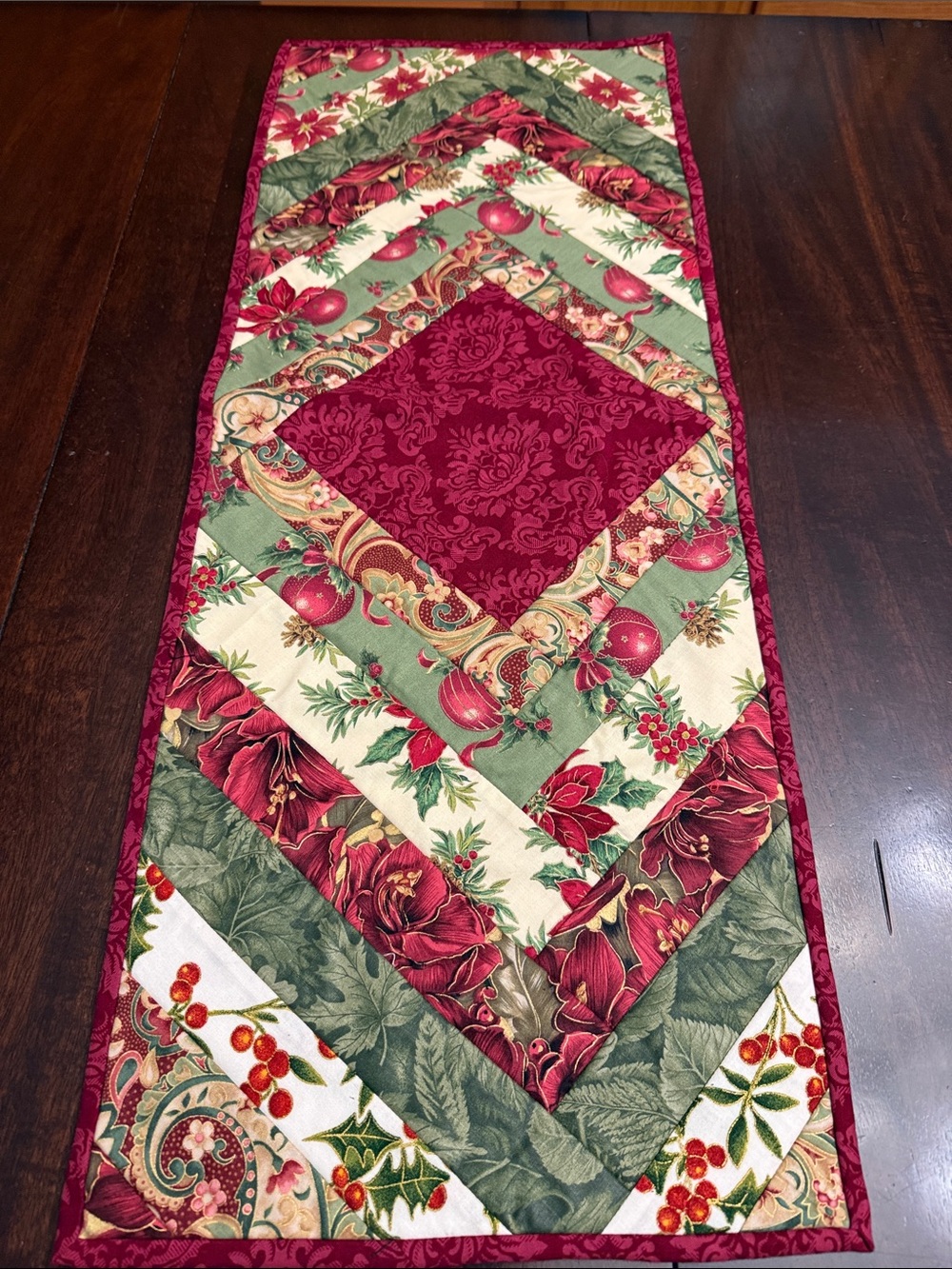 Quilted Christmas runner.